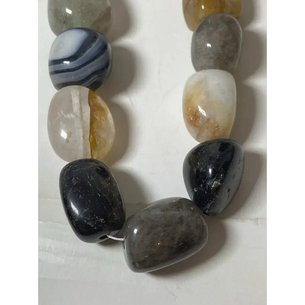 Multi Colored Multi Gemstone Beaded Necklace